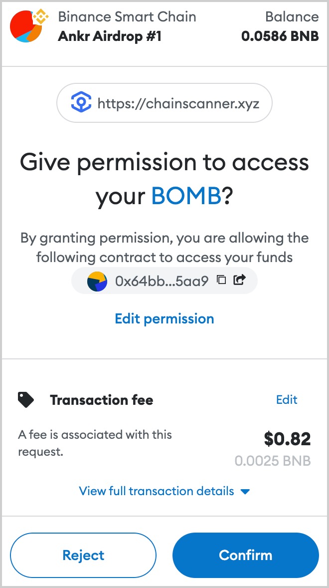 Click Confirm in MetaMask