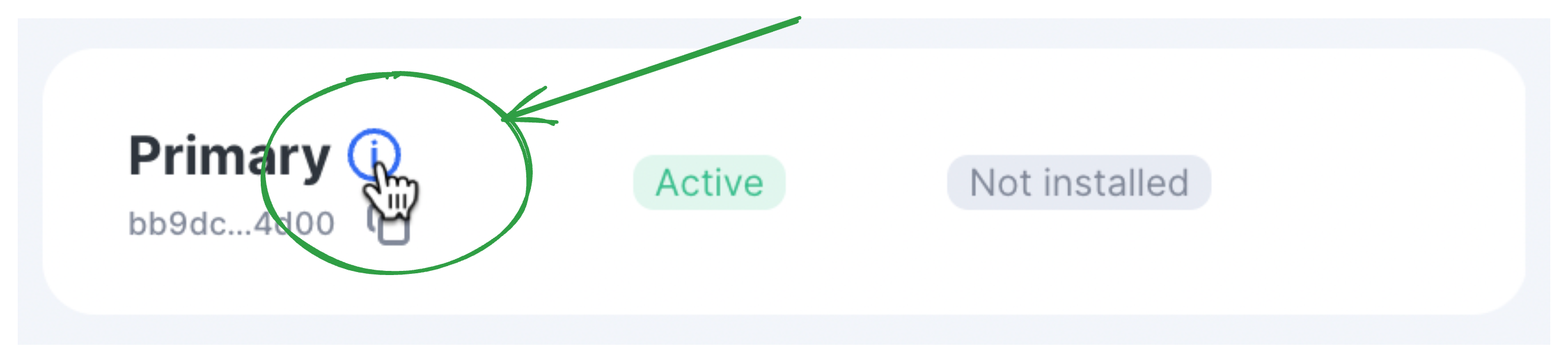 View project's token