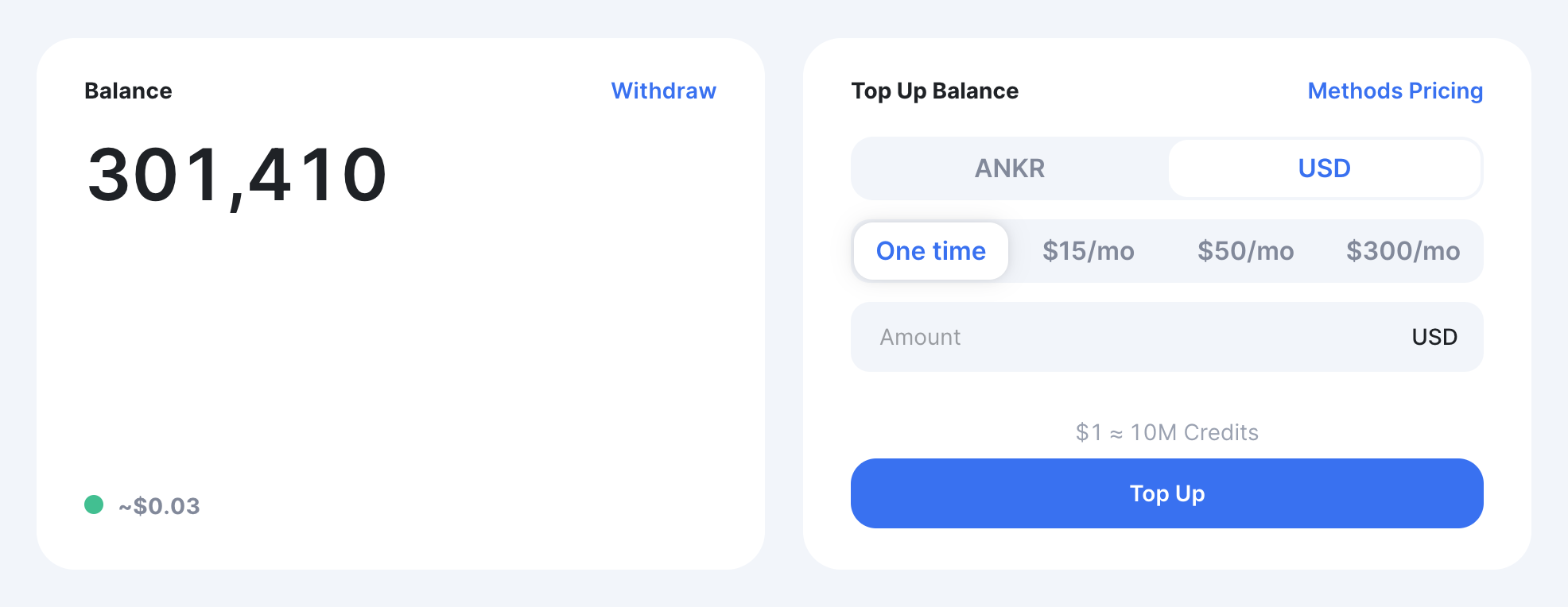 Initial deposit