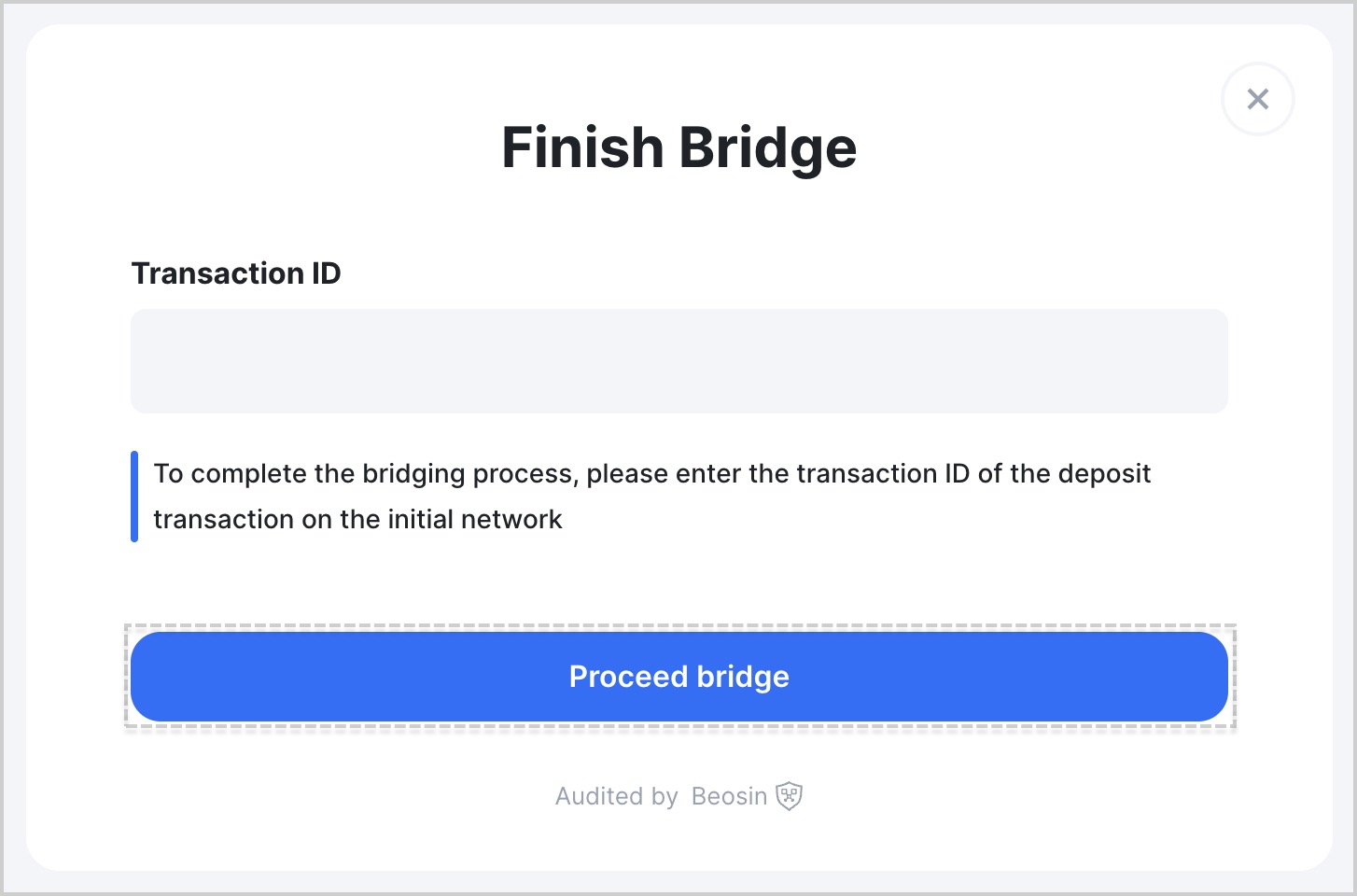 Click proceed bridge