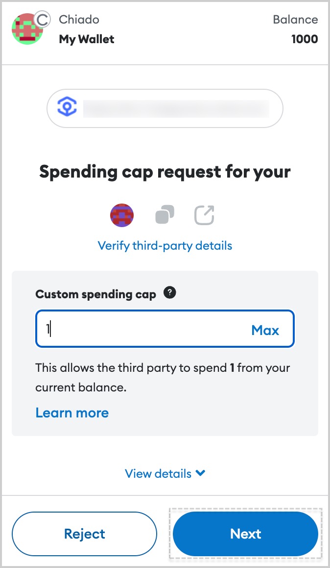 Set a spending cap