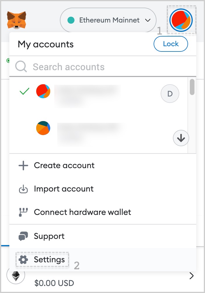 Click Account, then click Settings