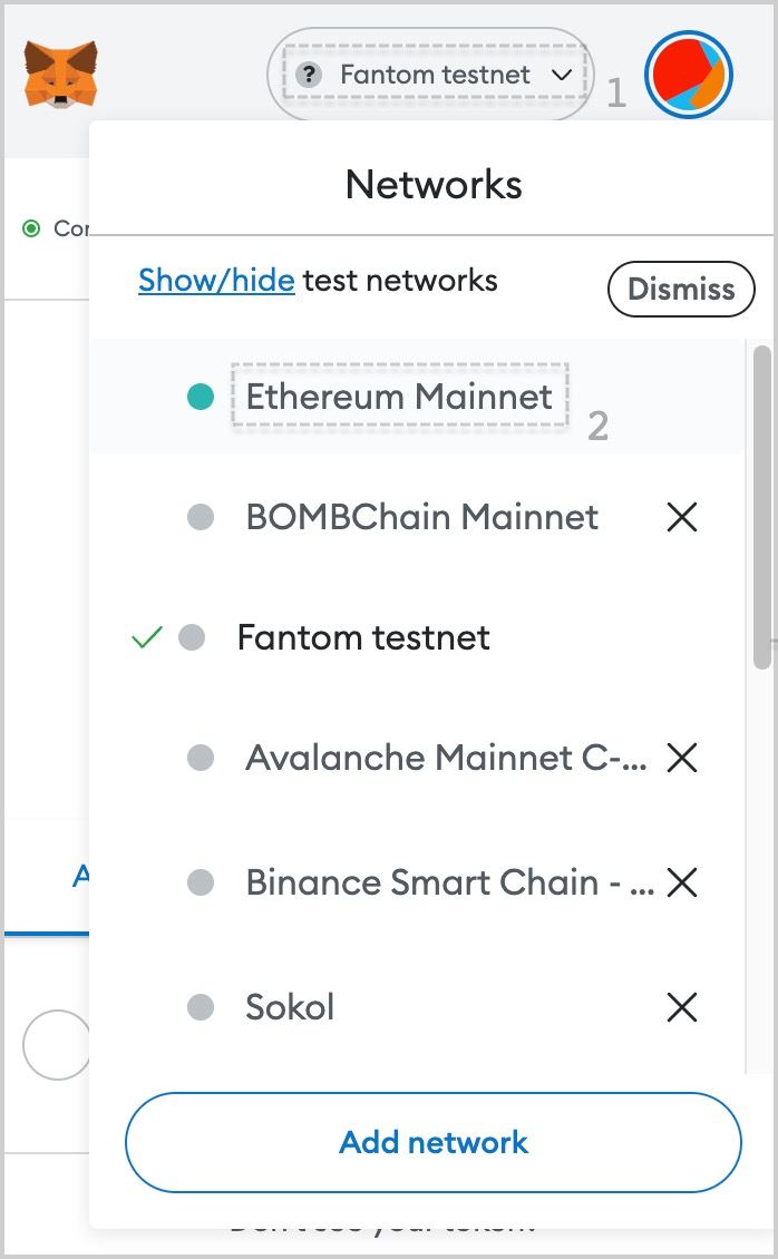 Switch to Etherem MainNet