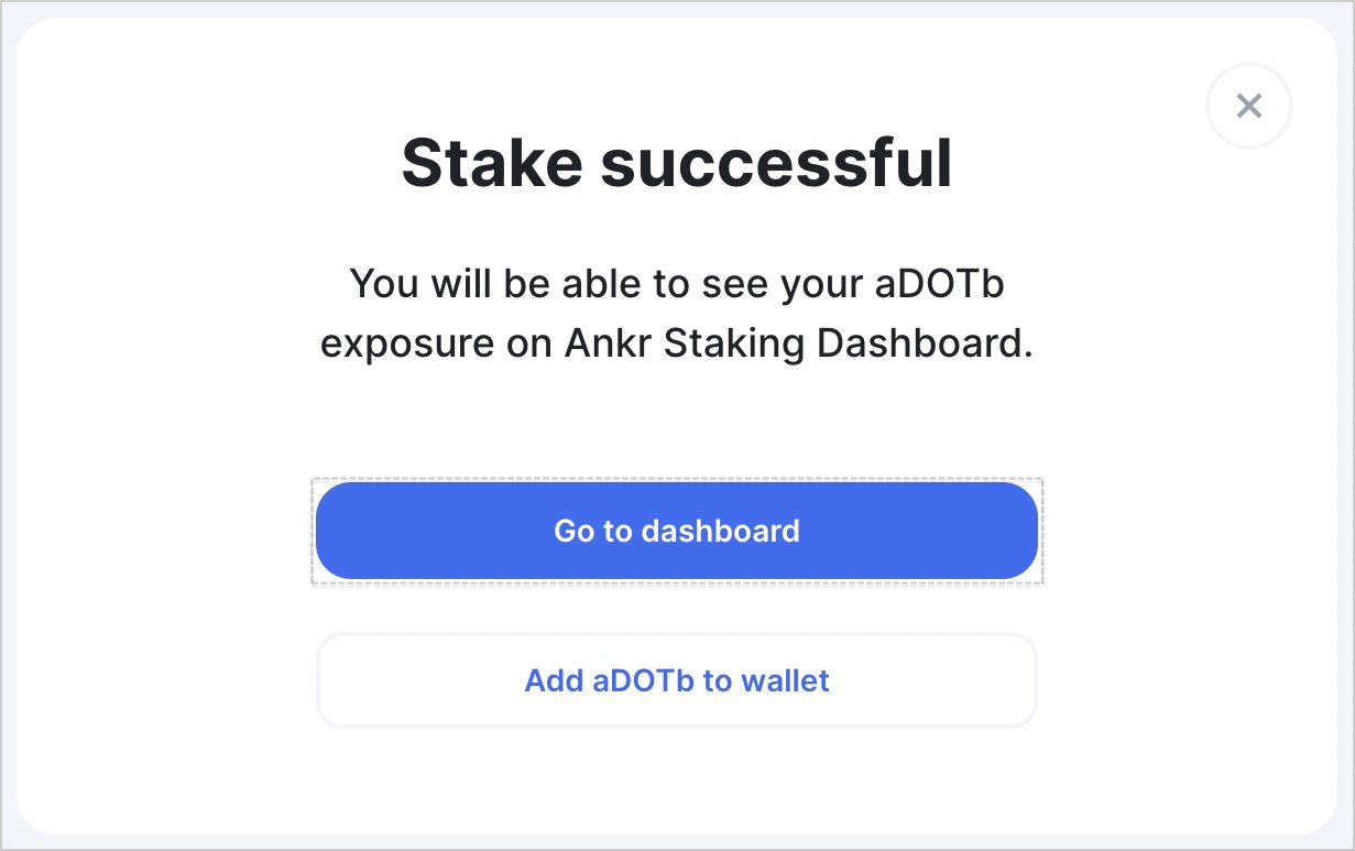 Click Go to dashboard